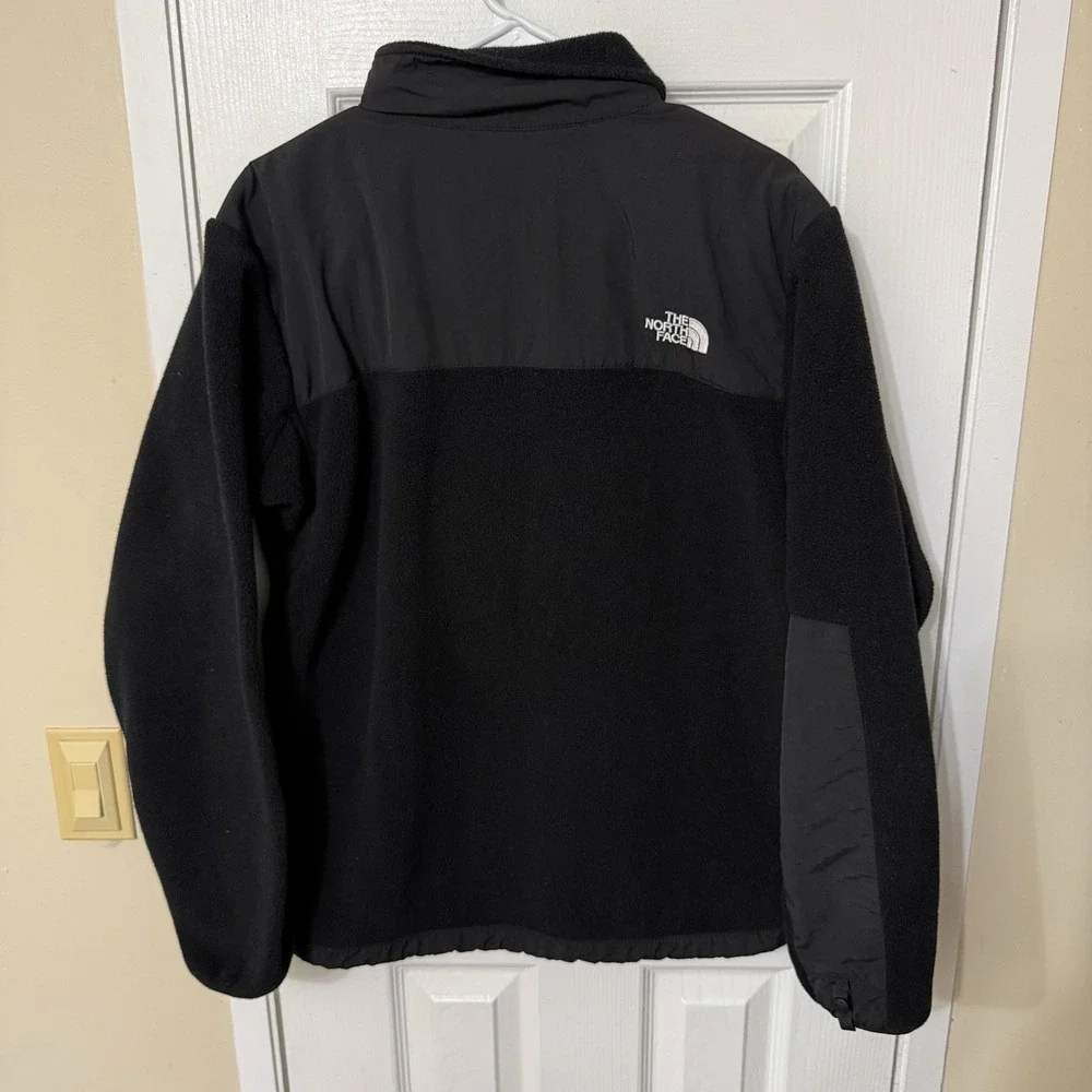 The North Face Jacket Denali Hoodie Men's Medium Black Full Zip Fleece